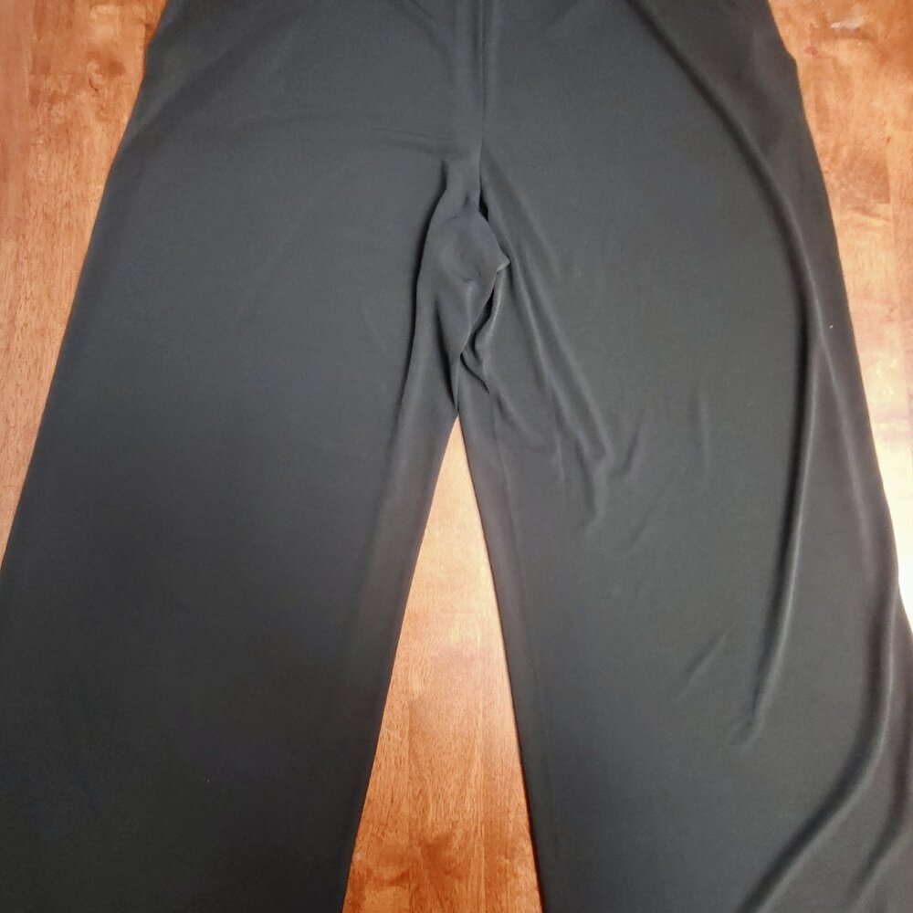 White House Black Market ~ Sz L ~ Wide Leg Black Pants ~ NWT - Picture 4 of 8